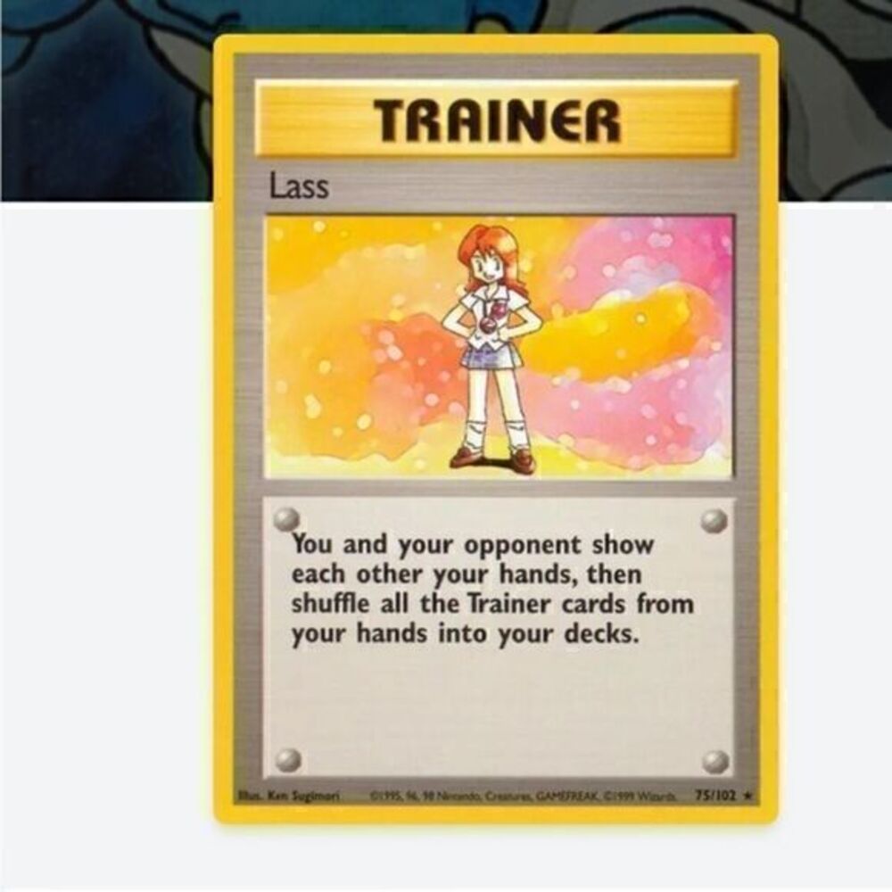 Lass - 75/102 - Pokemon Base Set Unlimited Rare Card WOTC LP